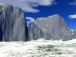 Image showing beautiful snow-capped mountains