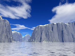 Image showing winter coast