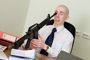 Image showing Bookkeeper shot at office on a workplace