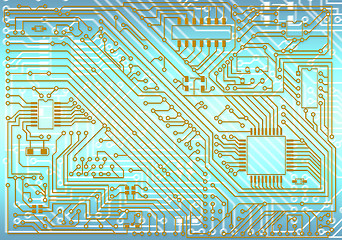 Image showing Hi-tech industrial electronic background