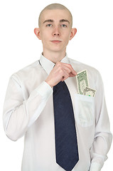 Image showing Man with money in a pocket