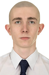 Image showing Portrait of the young man on a white background