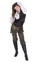 Image showing Pirate - young woman isolated on white