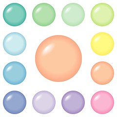 Image showing Buttons - round and pastel