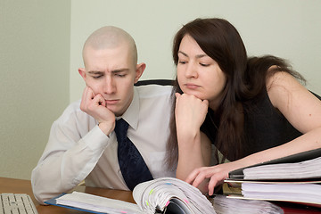 Image showing Bookkeeper and the secretary on a workplace