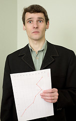 Image showing Director on a workplace with a graph