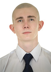 Image showing Portrait of the young man on a white background