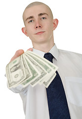 Image showing Man with money in a hand