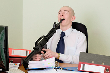 Image showing Bookkeeper shot at office on a workplace