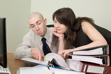 Image showing Bookkeeper and the secretary on a workplace