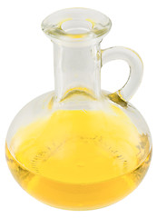 Image showing Carafe with yellow oil