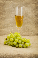 Image showing Goblet and grape
