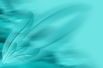 Image showing Abstract blue feathers illustration background