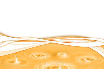 Image showing Yellow abstract water background