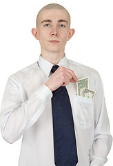 Image showing Man with money in a pocket