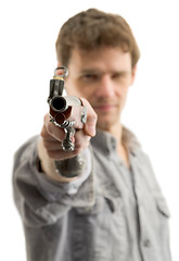 Image showing Man with pistol
