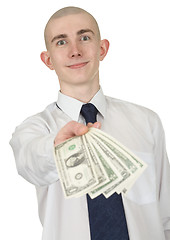 Image showing Man with money in a hand