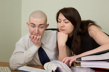 Image showing Bookkeeper and the secretary on a workplace