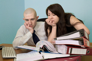 Image showing Bookkeeper and the secretary on a workplace