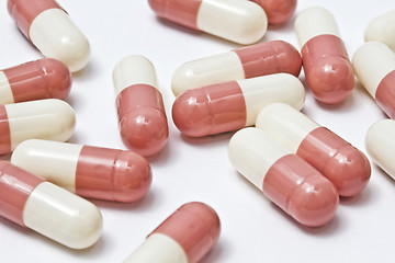 Image showing Pink capsules