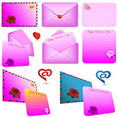 Image showing Pink envelopes