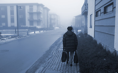 Image showing Elderly in residential area