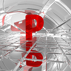 Image showing p in futuristic space