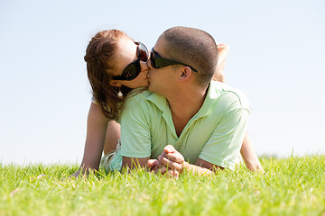 Image showing young Couple kiss