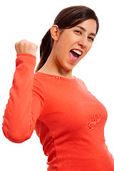 Image showing Woman Celebrating Success