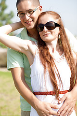 Image showing cut couple hug