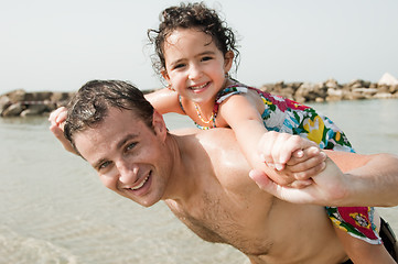 Image showing portrait of father and daughter