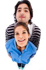 Image showing Close view of young couple standing