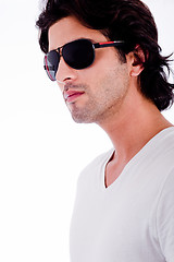 Image showing attractive young man with sunglass