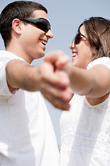 Image showing Portrait of couple holding hands