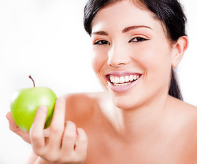 Image showing Portrait of beautiful young woman smiling