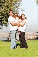 Image showing Full length family lifestyle portrait