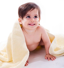 Image showing Cute baby after bath