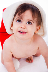 Image showing Santa baby smile