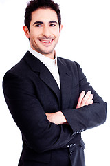 Image showing Hadsome business man smiling