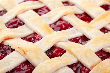 Image showing Lattice Top Cherry Pie Macro