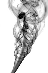 Image showing Abstract black smoke swirl