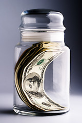 Image showing money in glass jar