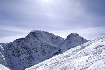 Image showing Ski slope of mount Cheget