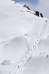 Image showing Big Air. Snowboard park at ski resort.