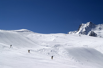 Image showing Snowboard park. Caucasus.