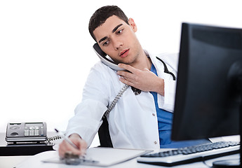 Image showing Doctor busy during duty time