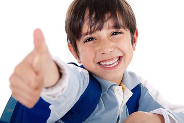 Image showing Cute boy showing ok sign