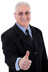 Image showing Successful business man shows ok sign