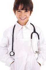 Image showing young boy dressed as doctor