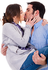 Image showing Romantic couple kissing each other